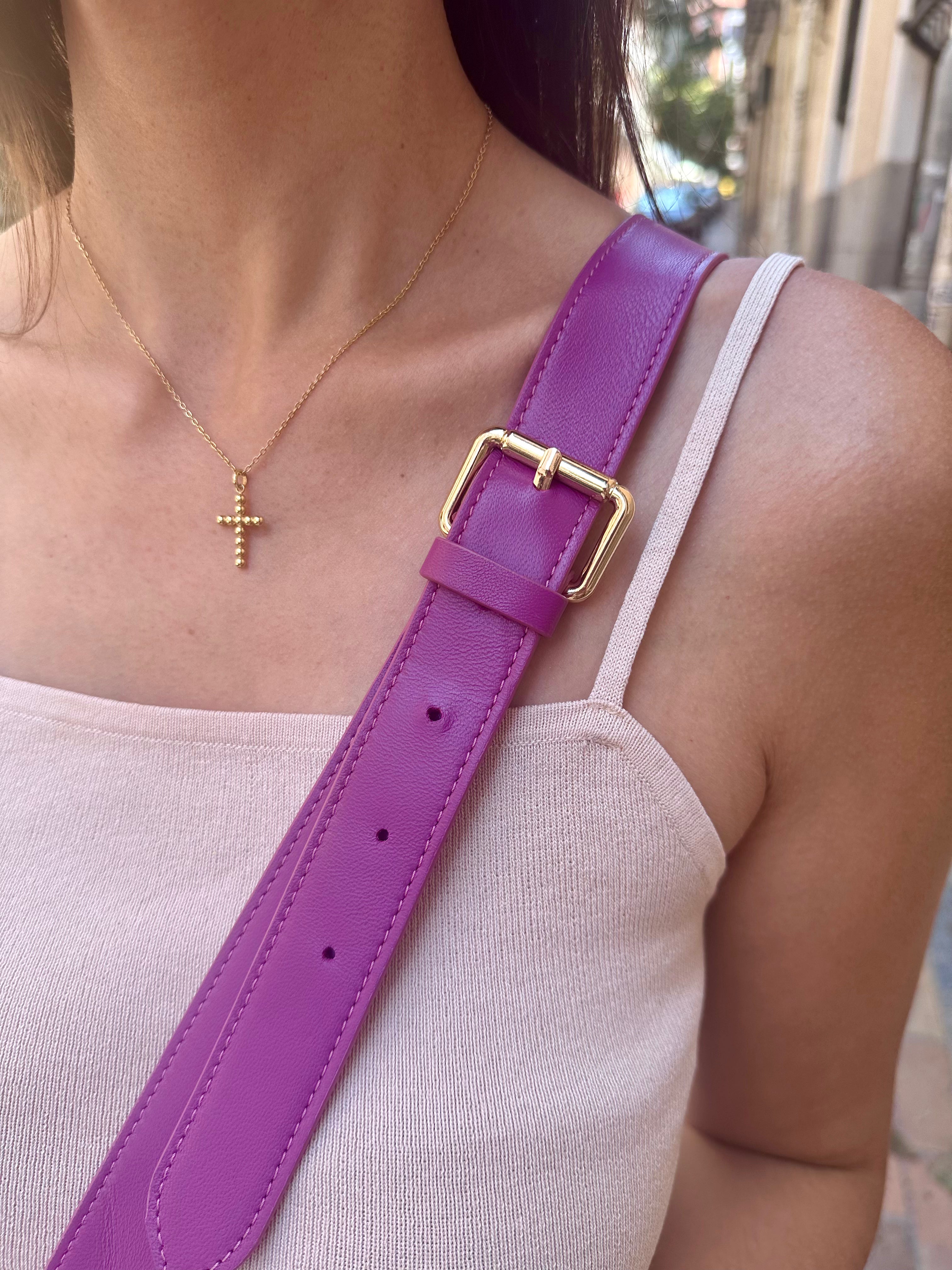 CORREA DE PIEL BUGANVILLA