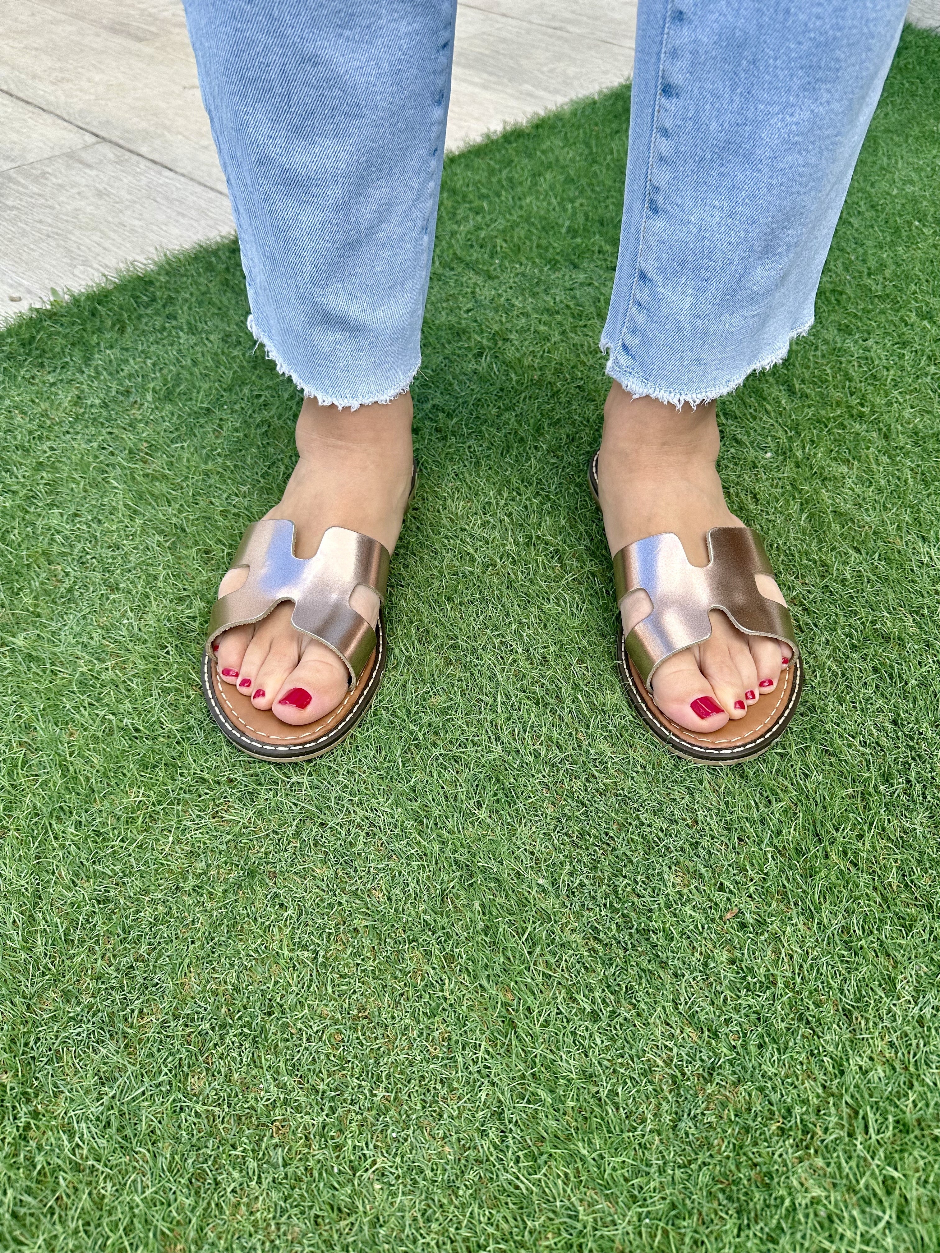 SANDALIA PIEL DORADO ROSA