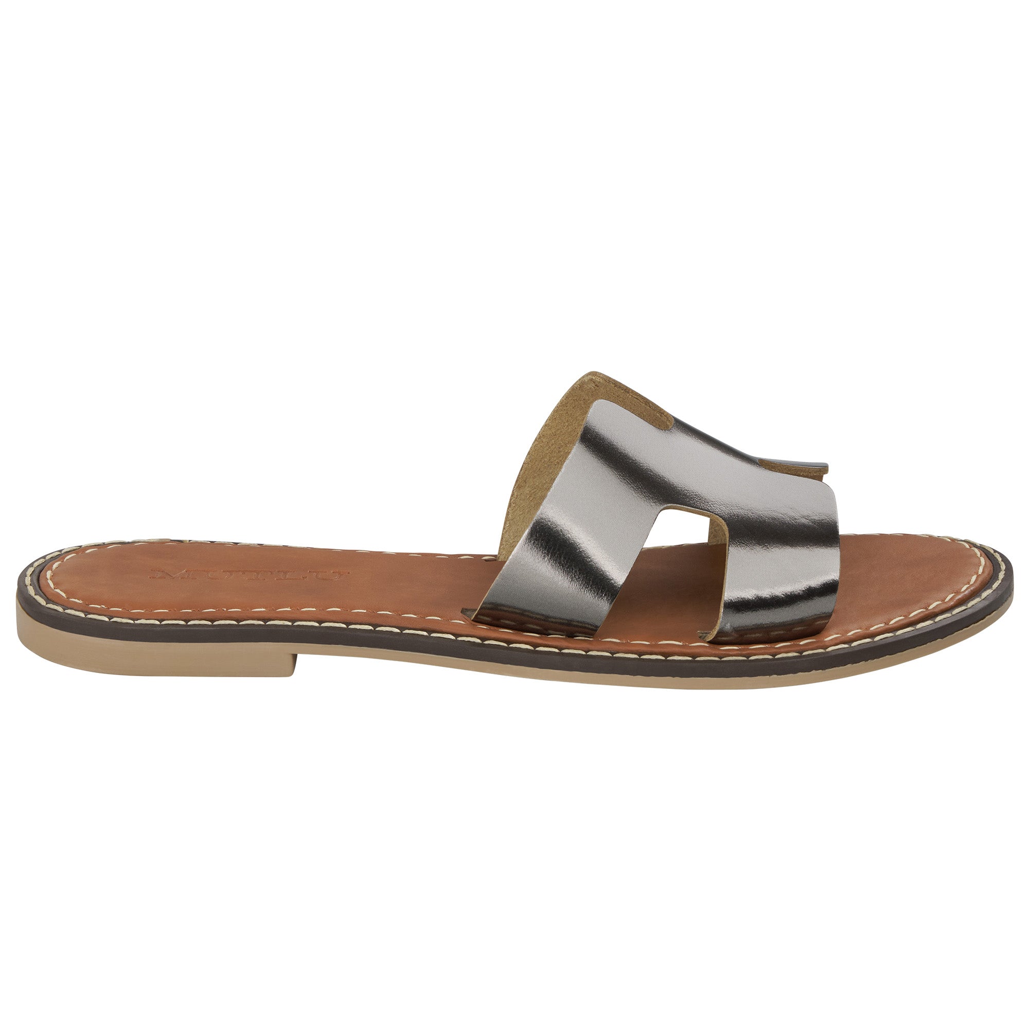 SANDALIA PIEL PLATEADA